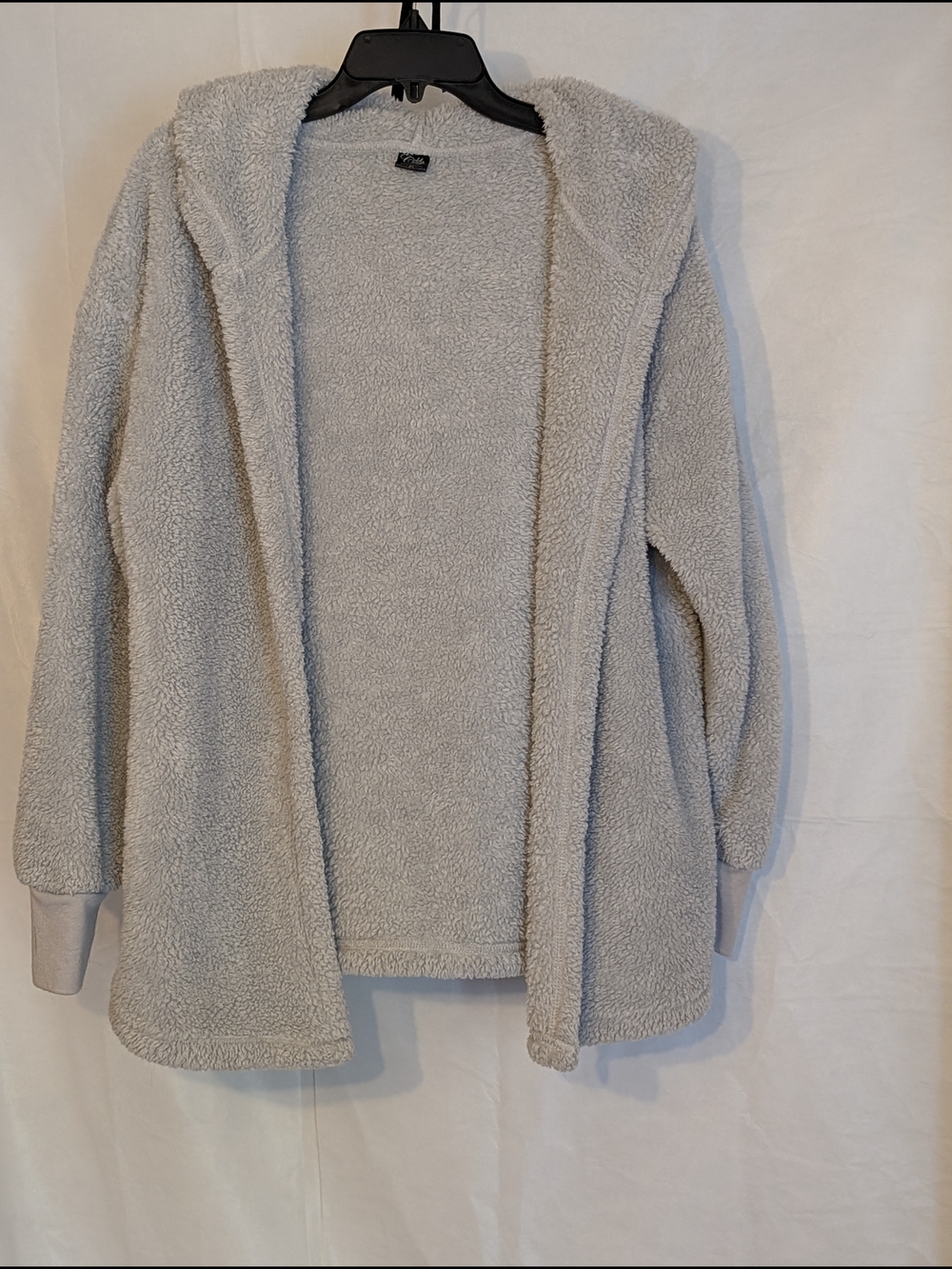 Cold Crush Plush Sherpa Hoodie - Light Gray